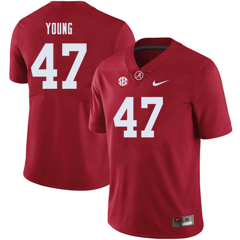 Alabama Crimson Tide Men's Byron Young #47 Crimson NCAA Nike Authentic Stitched 2019 College Football Jersey JE16P06WZ